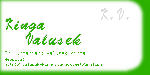 kinga valusek business card